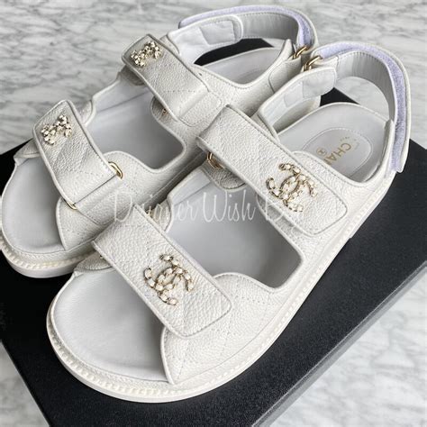 chanel slippers white|chanel sandals women 2021.